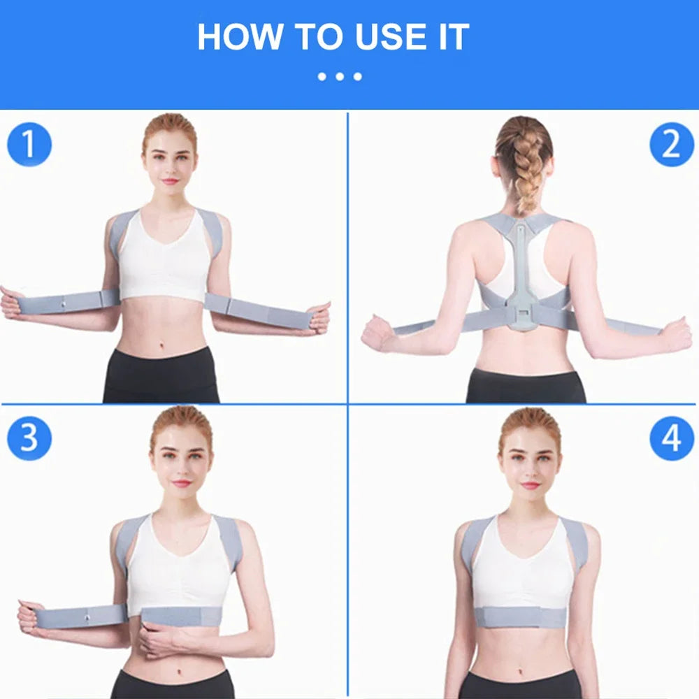 Posture Corrector Scoliosis Back Brace Spine Support Shoulder Therapy Postural Correction Belt Orthopedic Neck Pain Relief Tools