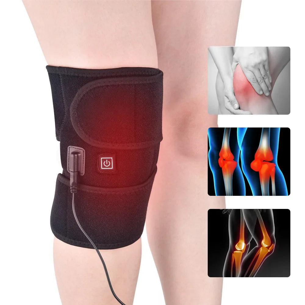 Electric Heating Knee Pads Massage Ankle Brace Hot Compress Physical Therapy Ankle Tendinitis Pain Relief Foot Sprain Treatment