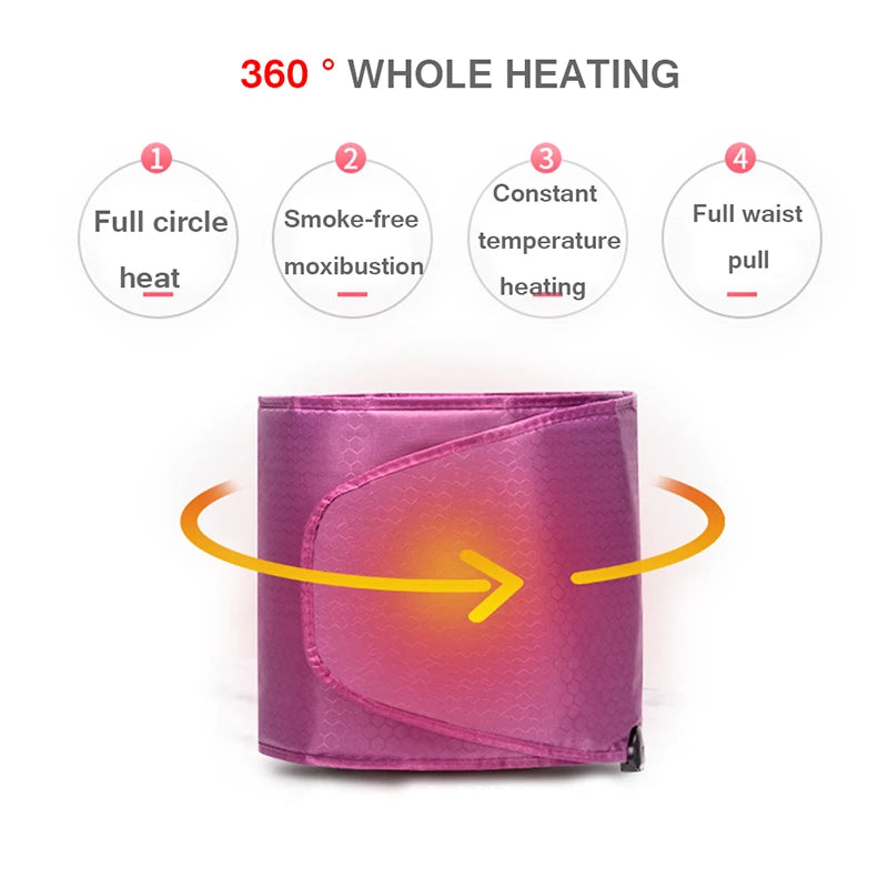 Electric Sauna Heating Belt Slimming Weight Loss Beauty Far Infrared Warm Uterut Female Menstrual Belly Back Pain Relief Tool