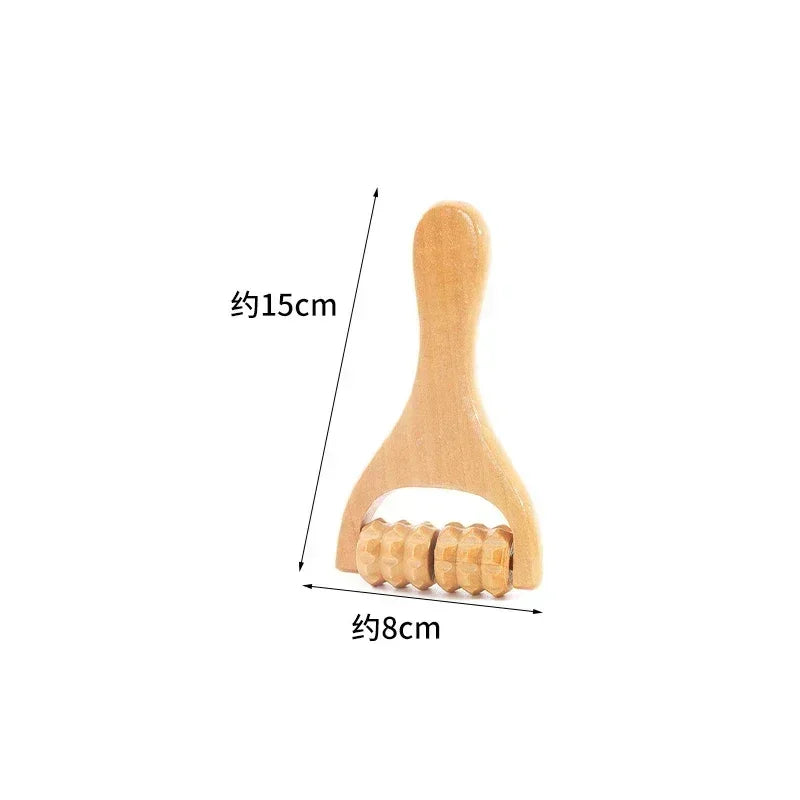 Mini Wooden Roller Massager Neck Shoulder Leg Universal Hand Massager Massage Tool Acupoint Foot Massager Muscle Pain Relief