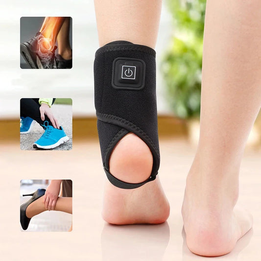 Ankle Protection Strap for Autumn and Winter Warmth Black Adjustable Heating Strap Lightweight and portable